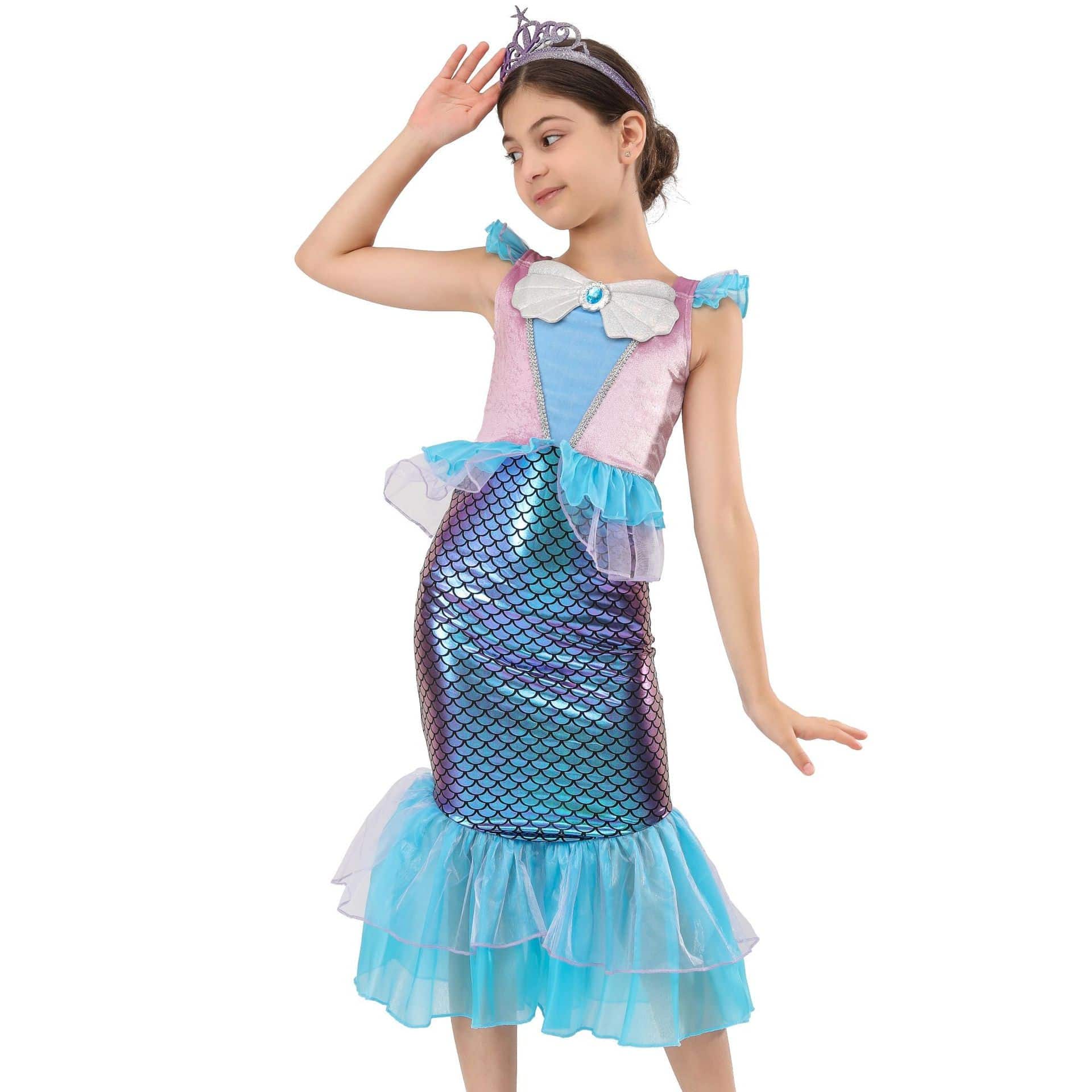 Mermaid princess dress9 Min